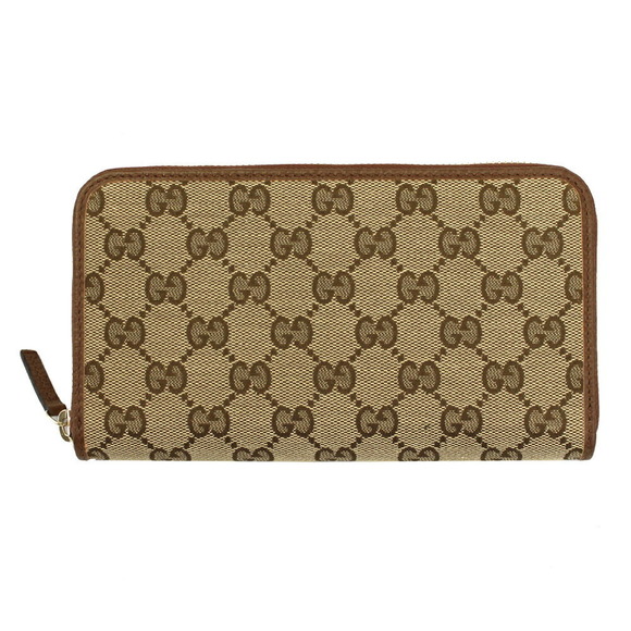 Gucci Canvas GG Long Wallet Zip Beige - Picture 1 of 4